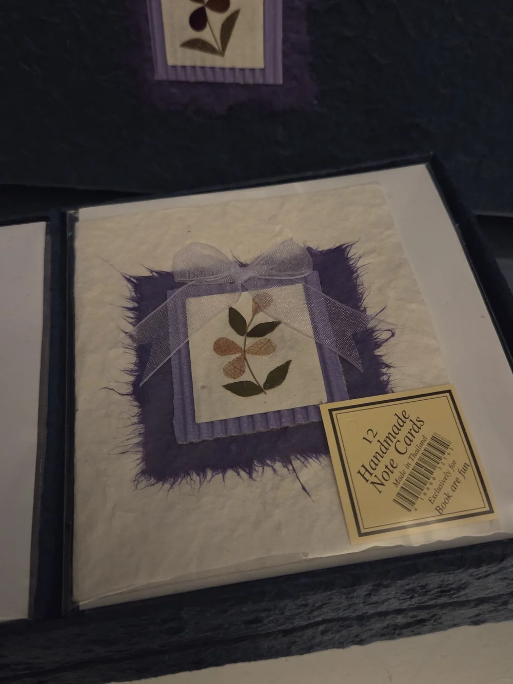 Handmade Botanical Note Card Set | 12 Cards & Envelopes in Decorative Gift Box